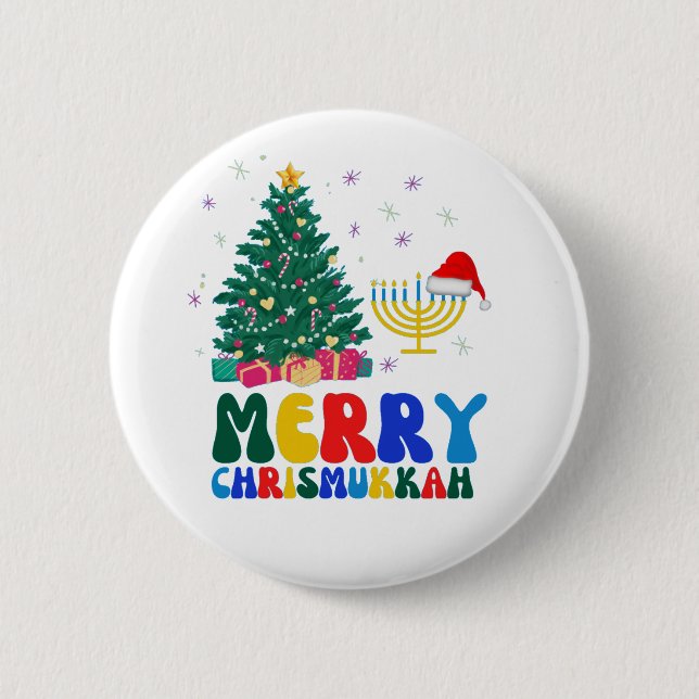 Merry Chrismukkah 6 Cm Round Badge (Front)