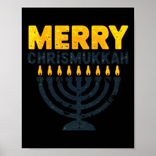Merry Chrismukkah Christmas Hanukkah Chanukiah Gif Poster
