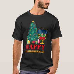Merry Chrismukkah Christmas Tree Jewish Happy Hanu T-Shirt