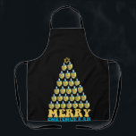 Merry Chrismukkah Christmas Tree Of Dreidel Jewish Apron<br><div class="desc">hanukkah, sameach, gift, birthday, jewish, christmukkah, menorah, dreidel, christmas, santa</div>