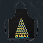 Merry Chrismukkah Christmas Tree Of Dreidel Jewish Apron<br><div class="desc">hanukkah, sameach, gift, birthday, jewish, christmukkah, menorah, dreidel, christmas, santa</div>