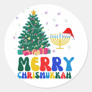 Merry Chrismukkah Classic Round Sticker