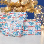 Merry Chrismukkah Cowboy Hat and Menorah  Wrapping Paper<br><div class="desc">Do you have a blended interfaith family that celebrates both Hanukkah and Christmas? This fun,  trendy,  western cowboy hat and menorah wrapping paper is perfect for a happy merry Christmukkah celebration!</div>