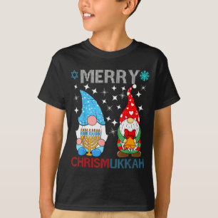 Merry Chrismukkah Funny Gnomes Christmas And Hanuk T-Shirt