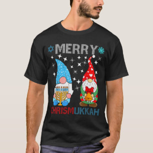 Merry Chrismukkah Funny Gnomes Christmas And Hanuk T-Shirt