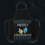 Merry Chrismukkah Funny Jewish Hanukkah Holiday Apron<br><div class="desc">funny, xmas, hanukkah, christmas, gift, birthday, dreidel, menorah, christmukkah, </div>