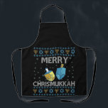 Merry Chrismukkah Funny Jewish Hanukkah Holiday Apron<br><div class="desc">funny, xmas, hanukkah, christmas, gift, birthday, dreidel, menorah, christmukkah, </div>