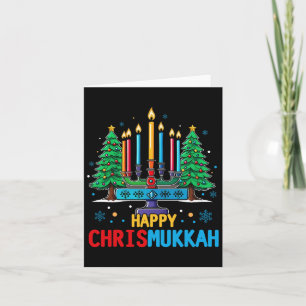 Merry Chrismukkah Happy Christmas Hanukkah 1 Card