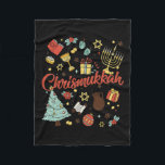Merry Chrismukkah Happy Christmas Hanukkah 1  Fleece Blanket<br><div class="desc">Merry Chrismukkah Happy Christmas Hanukkah 1</div>