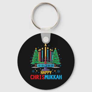 Merry Chrismukkah Happy Christmas Hanukkah 1 Key Ring