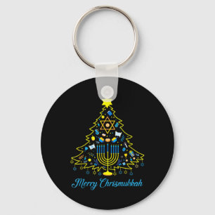 Merry Chrismukkah Happy Christmas Hanukkah 2  Key Ring