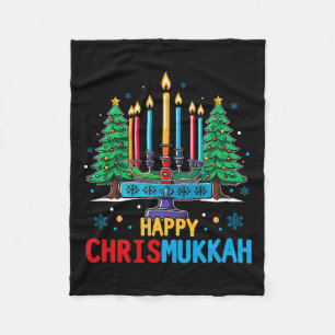 Merry Chrismukkah Happy Christmas Hanukkah 3  Fleece Blanket