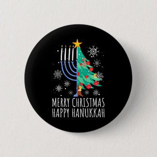 Merry Chrismukkah Happy Christmas Hanukkah 6 Cm Round Badge