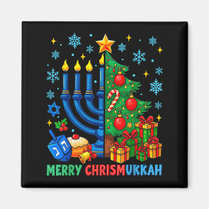 Merry Chrismukkah Happy Christmas Hanukkah Pajama Magnet