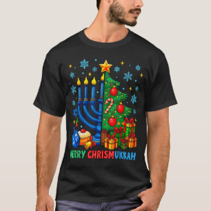 Merry Chrismukkah Happy Christmas Hanukkah Pajama  T-Shirt