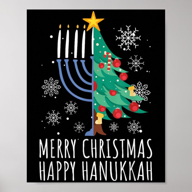 Merry Chrismukkah Happy Christmas Hanukkah  Poster (Front)