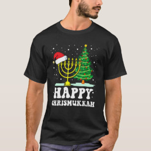 Merry Chrismukkah Happy Hanukkah Christmas Tree Sa T-Shirt