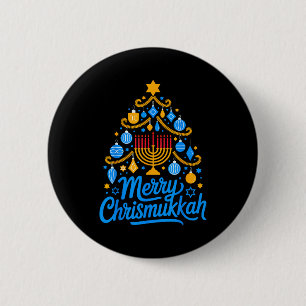 Merry Chrismukkah Holiday Hanukkah Family Matching 6 Cm Round Badge