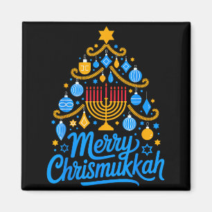Merry Chrismukkah Holiday Hanukkah Family Matching Magnet