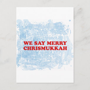merry chrismukkah holiday postcard