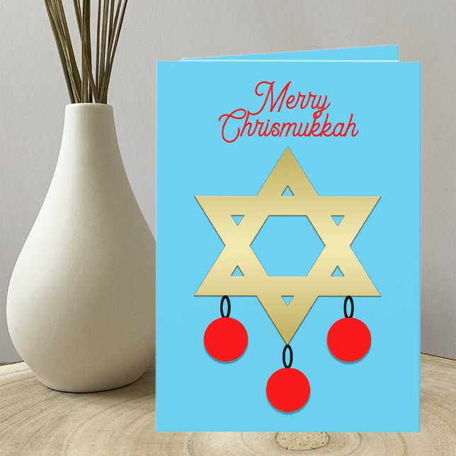 Merry Chrismukkah Interfaith Holiday Card (Creator Uploaded)