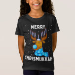 Merry Chrismukkah Jewish Christmas Hanukkah Reinde T-Shirt<br><div class="desc">Merry Chrismukkah Jewish Christmas Hanukkah Reindeer Menorah</div>