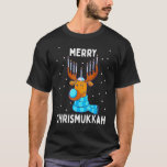Merry Chrismukkah Jewish Christmas Hanukkah Reinde T-Shirt<br><div class="desc">Merry Chrismukkah Jewish Christmas Hanukkah Reindeer Menorah.</div>