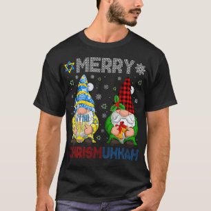 Merry Chrismukkah Jewish Gnome Christmas Chanukah T-Shirt