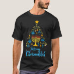 Merry Chrismukkah Menorah Christmas Tree Chanukah  T-Shirt<br><div class="desc">Merry Chrismukkah Menorah Christmas Tree Chanukah Jewish</div>