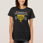 Merry Chrismukkah Menorah Star of David Christmas T-Shirt<br><div class="desc">Merry Chrismukkah  Shirt,  Menorah Star of David Shirt,  Funny Christmas Shirts,  Holiday Shirt,  Funny Xmas Shirt,  Gift for Men,  Gift for Women</div>