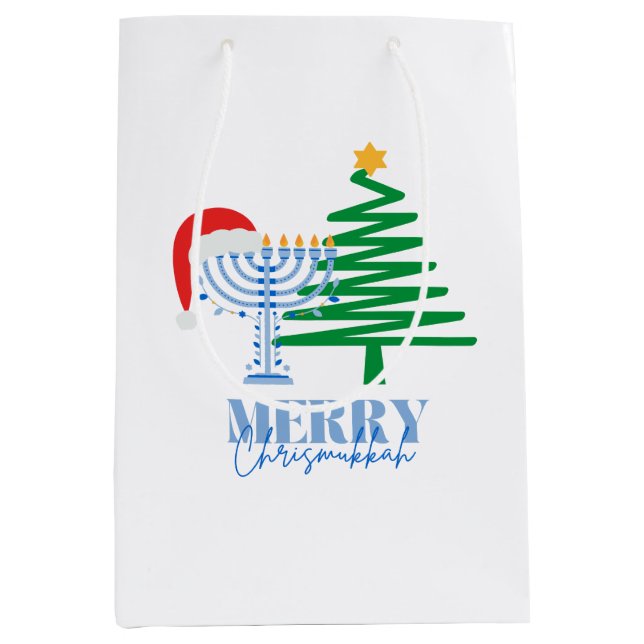 Merry Chrismukkah White Gift Bag (Front)