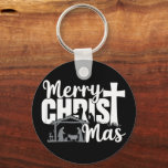 Merry Christ Mas Christian Christmas Jesus Family  Key Ring<br><div class="desc">Merry Christ Mas Christian Christmas Jesus Family</div>