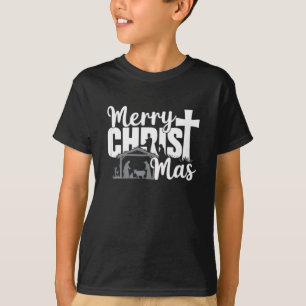 Merry Christ Mas Christian Christmas Jesus Family T-Shirt
