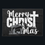 Merry Christ Mas Christian Christmas Jesus Family  Tea Towel<br><div class="desc">Merry Christ Mas Christian Christmas Jesus Family</div>