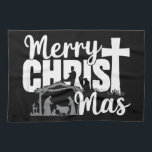 Merry Christ Mas Christian Christmas Jesus Family  Tea Towel<br><div class="desc">Merry Christ Mas Christian Christmas Jesus Family</div>