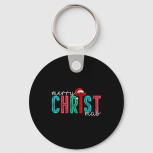 Merry Christ Mas Christian God Matching Christmas Key Ring