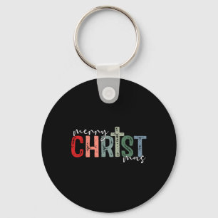 Merry Christ Mas Christian God Matching Christmas Key Ring