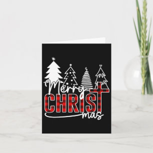 Merry Christ Mas Christian Jesus Christmas Pjs Xma Card