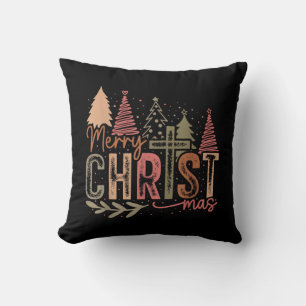 Merry Christ Mas Christmas Christian Faith Jesus C Cushion