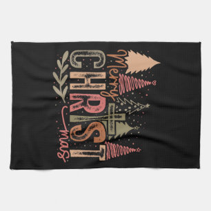 Merry Christ Mas Christmas Christian Faith Jesus C Tea Towel
