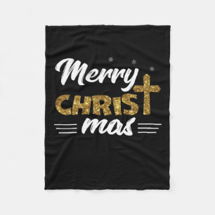 Merry Christ Mas Funny Christmas Family Matching G Fleece Blanket