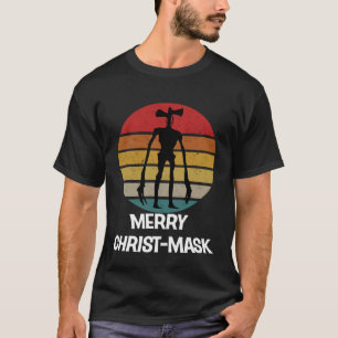 Merry Christ mask Siren Head Costume for Boys Chri T-Shirt