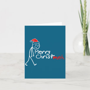 Merry Christ Meh Christmas Introvert Card