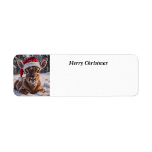 Merry Christ Reindeer Return Address Label