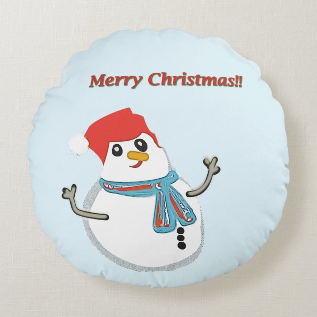 Merry Christma! Round Cushion (Front)