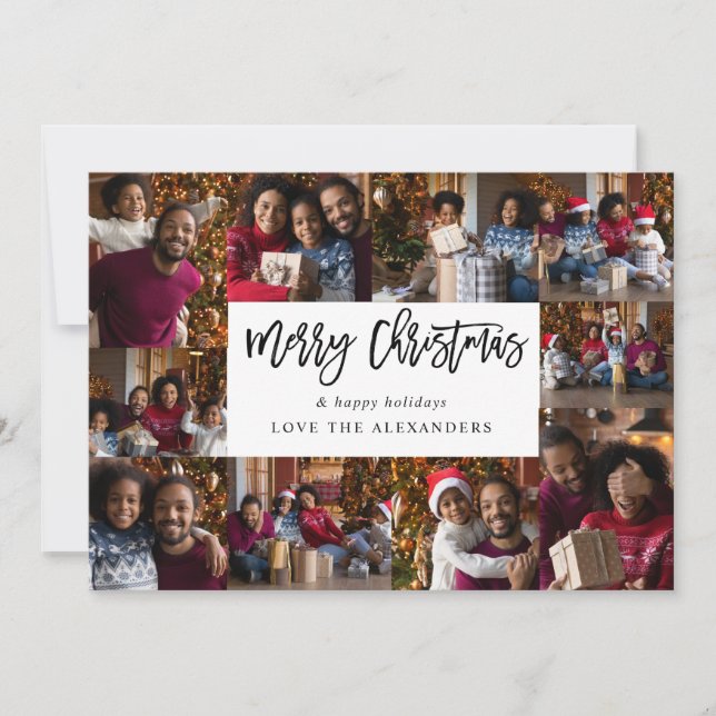 Merry Christmas 10 Multi Photo - White (Front)