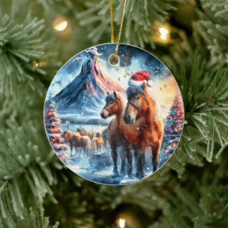 Merry Christmas - 11 Ceramic Ornament