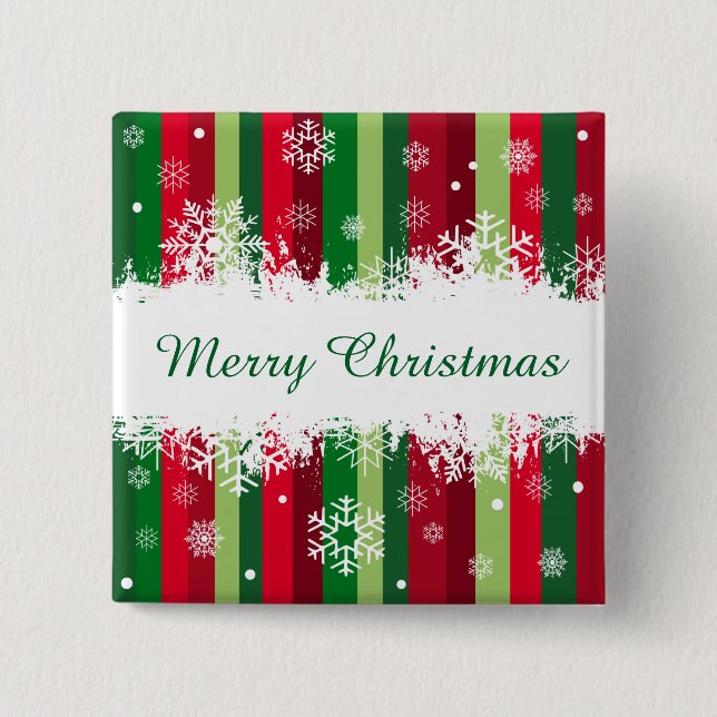 Merry Christmas 15 Cm Square Badge (Front)