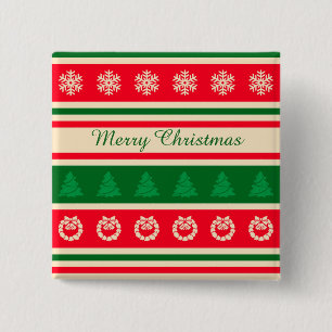 Merry Christmas 15 Cm Square Badge