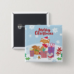 Merry Christmas 15 Cm Square Badge